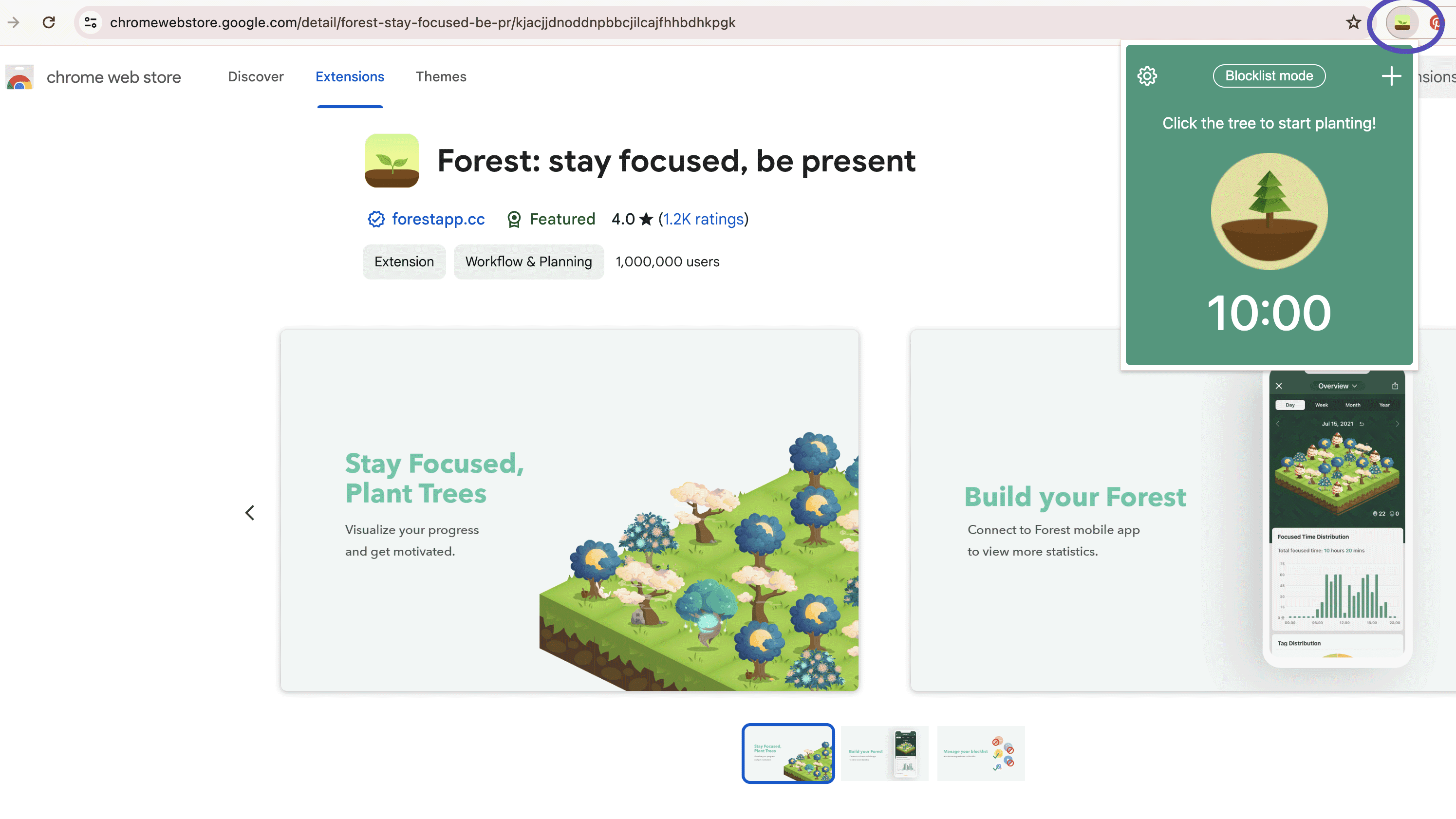 Install the Forest Chrome Extension to use it on your web browser. 